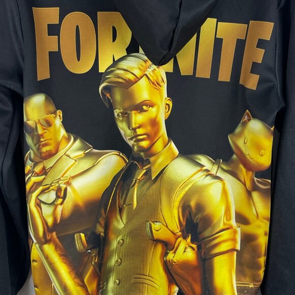 Unbranded Sweatshirt Hoodie Size M Black Long Sleeve Stretch Round Neck Fortnite - Picture 7 of 8